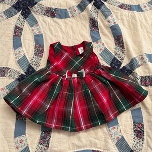 Plaid Red and Green Kids Formal Dress